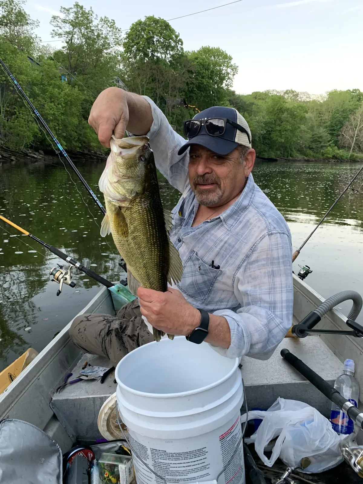 Alan Kessler fishing from a boat